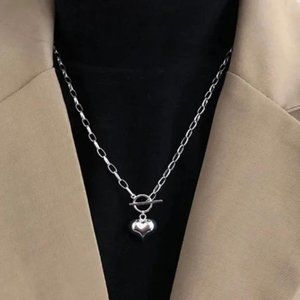 || S925 STERLING SILVER || NEW ||18” LOVE HEART  PENDANT NECKLACE